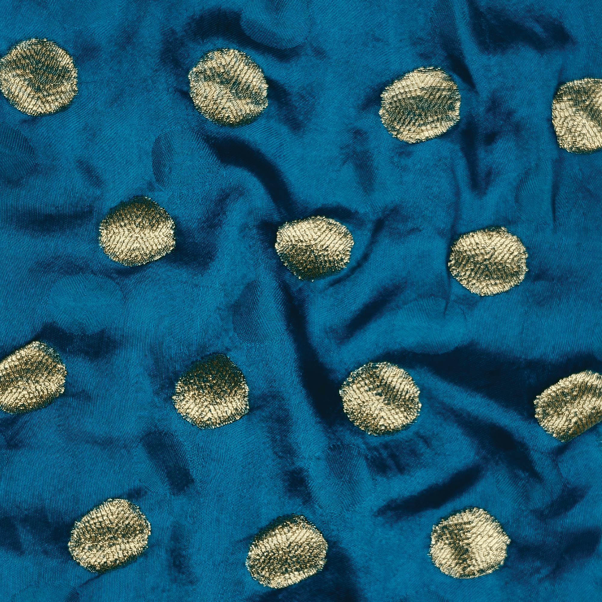 Daaira-e-Noor – Pure Katan Jamawar Satin with Circular Zari Motifs - Zahra Maham