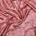 Morzaat – Pure Katan Satin with Peacock Feather Pattern (Double Sided)