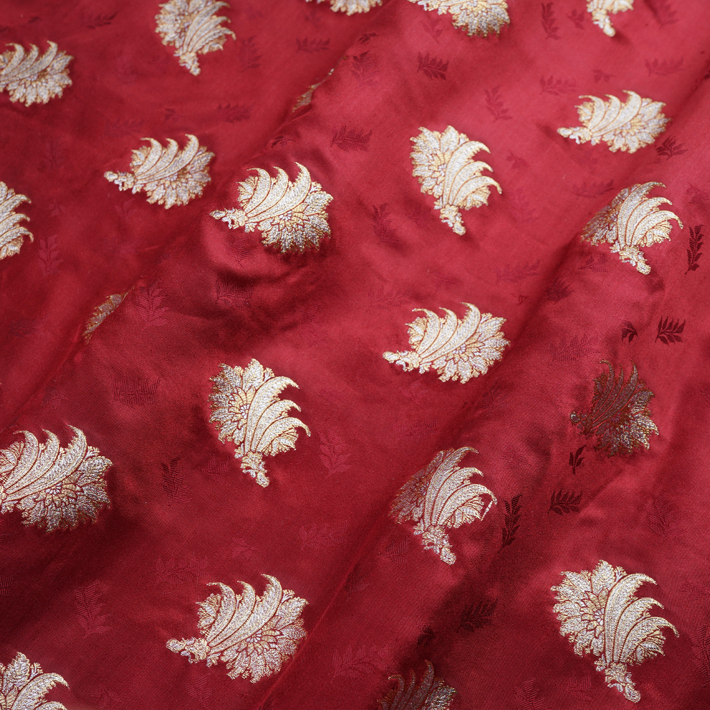 Gulzaar-e-Noor – Self Jamawar Katan Satin with Floral Buti