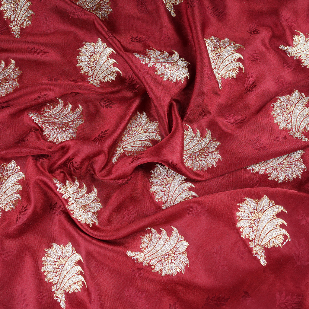 Gulzaar-e-Noor – Self Jamawar Katan Satin with Floral Buti
