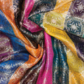 Dhanak Bazm — Pure Katan Satin Multicolour - Zahra Maham