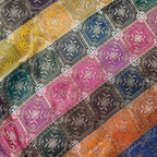 Dhanak Bazm — Pure Katan Satin Multicolour - Zahra Maham