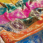 Dhanak Bazm — Pure Katan Satin Multicolour - Zahra Maham
