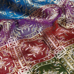 Dhanak Bazm — Pure Katan Satin Multicolour - Zahra Maham