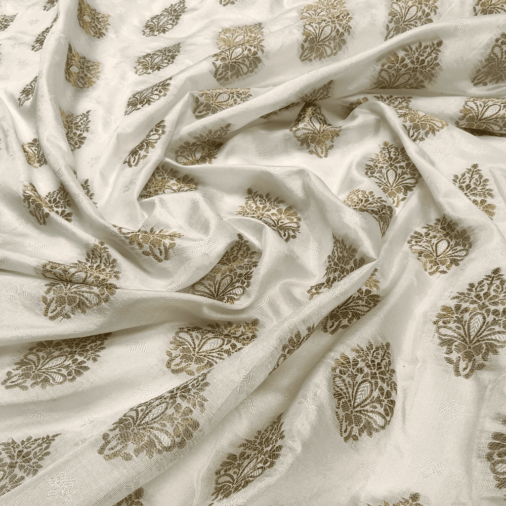 Fakhar-e-Shahi – Shahi Katan Self Jamawar with Antique Zari Art - Zahra Maham