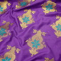 Fasana – Self Jamawar Blended Katan Silk with Mughal Bunch Pattern - Zahra Maham