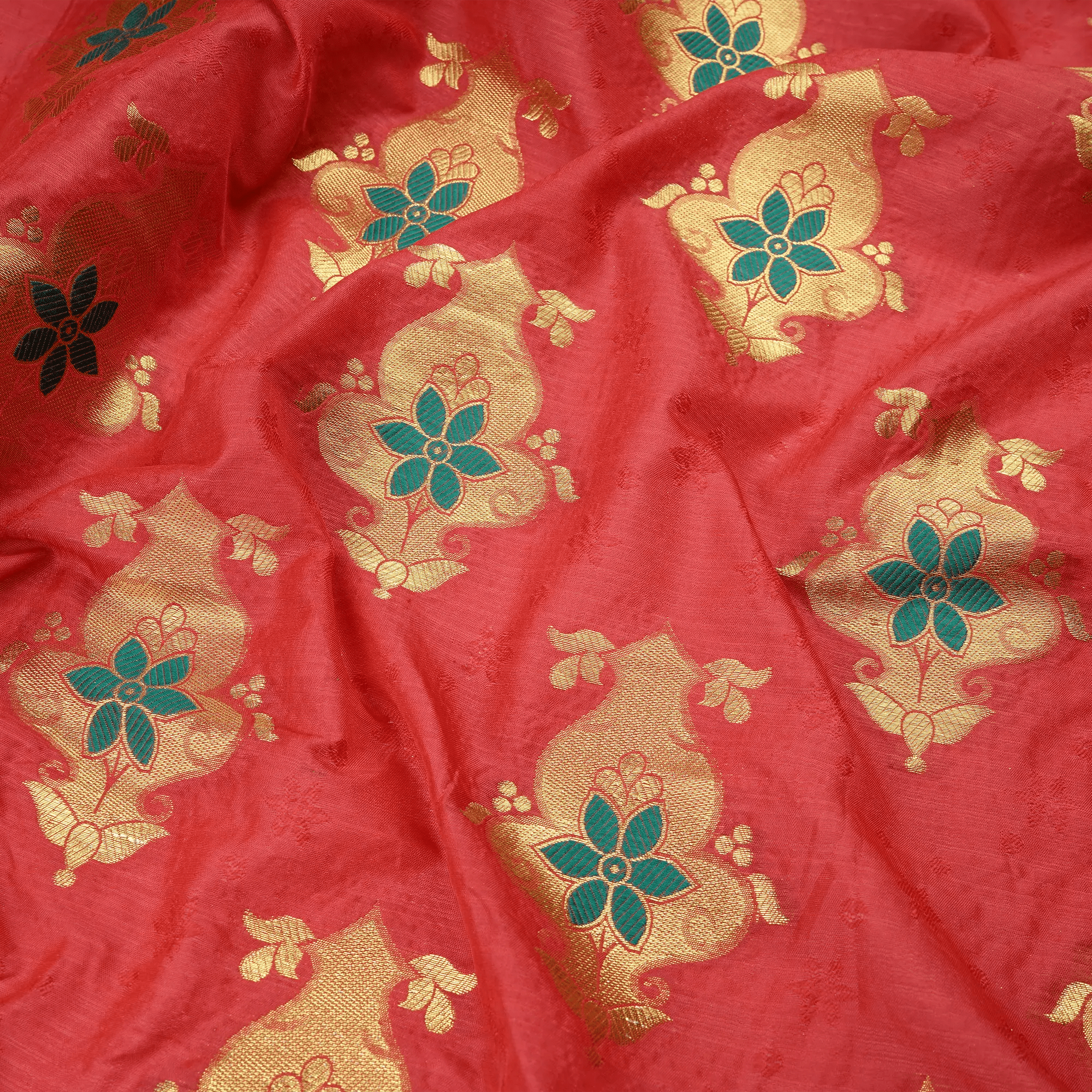 Fasana – Self Jamawar Blended Katan Silk with Mughal Bunch Pattern - Zahra Maham