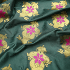 Fasana – Self Jamawar Blended Katan Silk with Mughal Bunch Pattern - Zahra Maham
