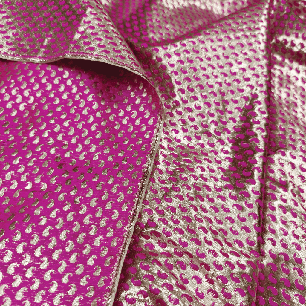 Resham-e-Benaras (Fuchsia) – Pure Indian Ghicha Silk