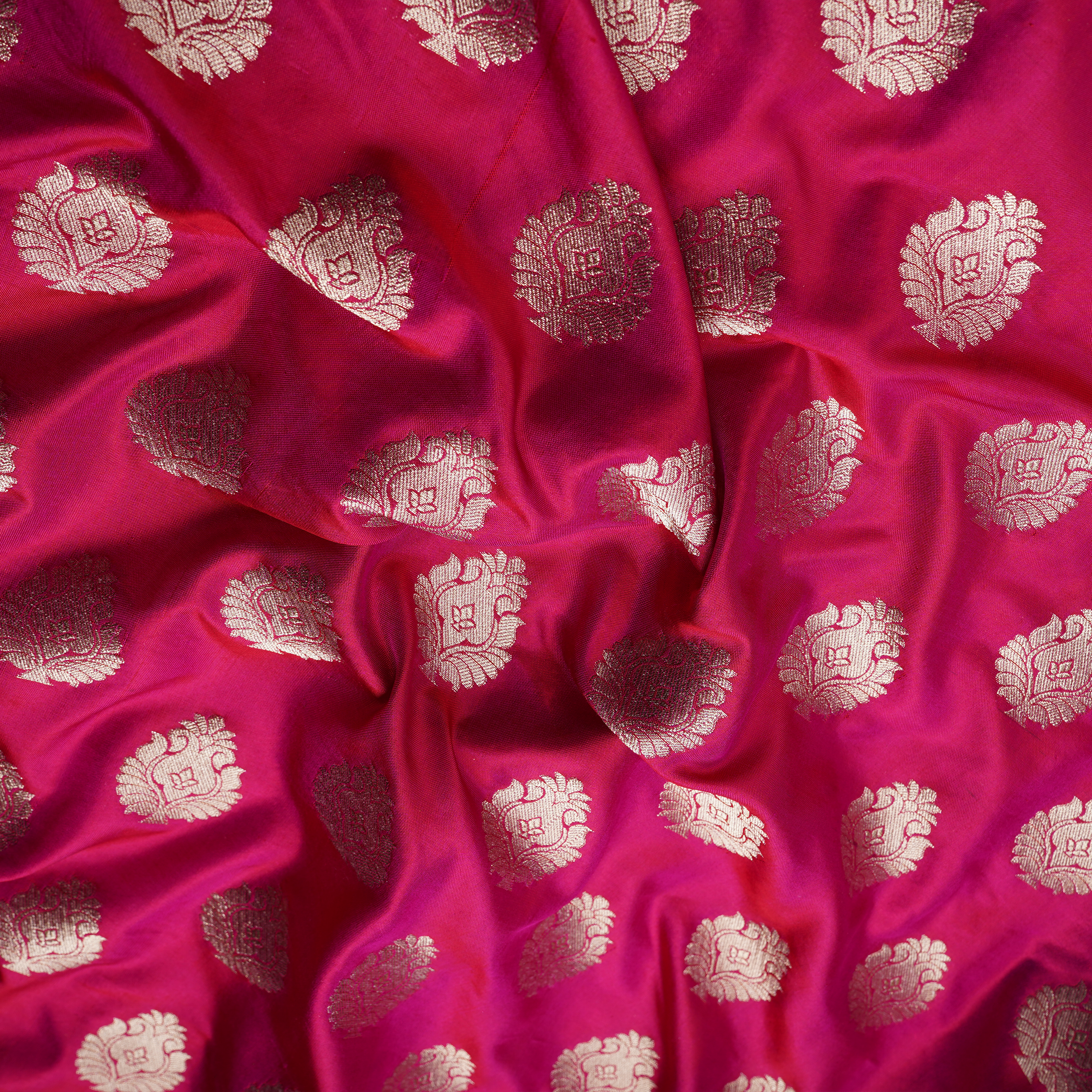 Gulraiz – Pure Poth Katan with Bunch Buti & Rose Gold Zari