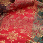 Gul-e-Rusn – Blended Katan satin with Floral Zari Work - Zahra Maham