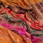 Gul-e-Rusn – Blended Katan satin with Floral Zari Work - Zahra Maham