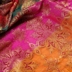Gul-e-Rusn – Blended Katan satin with Floral Zari Work - Zahra Maham