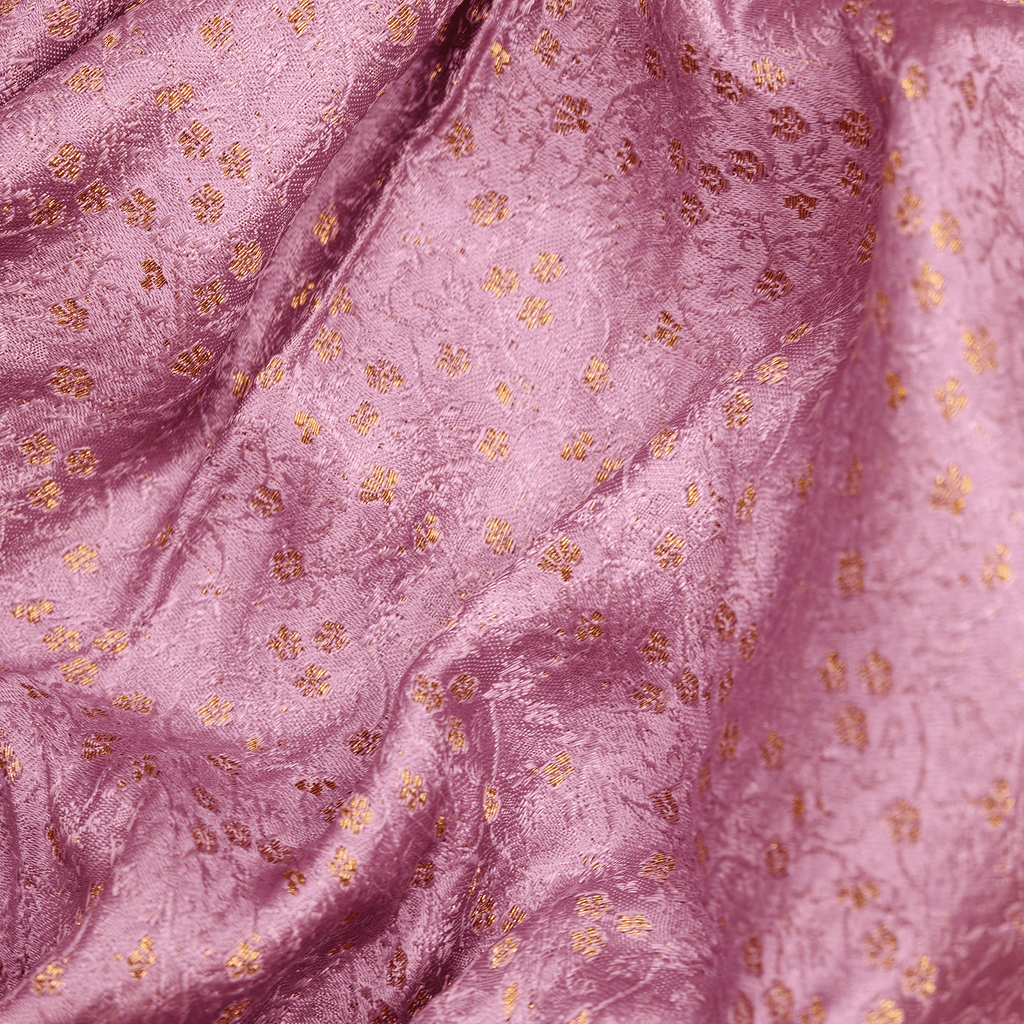 Gulab Tara — Pure Katan Self Silk (3.75 Yards) - Zahra Maham