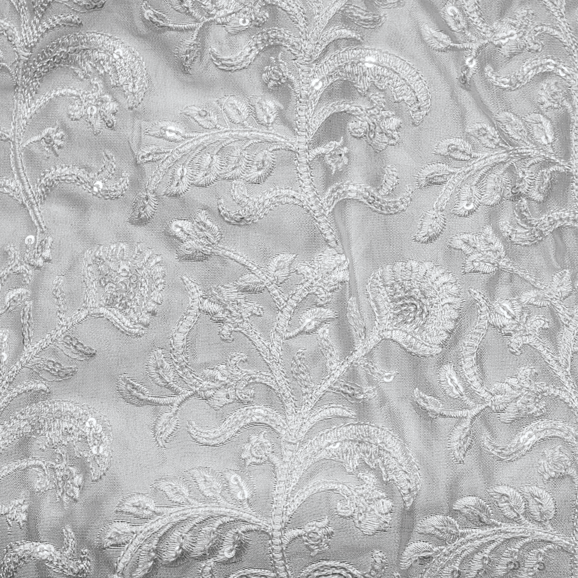 GulAyna Élan – Floral Jaal Embroidered Sheesha Silk - Zahra Maham