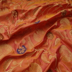 Gulbadan – Pure Indian Katan (Dual Tone | Floral Pattern | 4-Color Thread | Golden Zari) - Zahra Maham