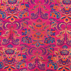 Gulistan – Satin Jamawar with Indigo Floral Borders - Zahra Maham