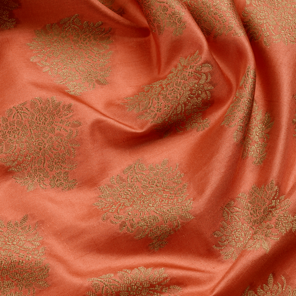 Gulnawaaz – Pure Katan Silk with Floral Bunch - Zahra Maham