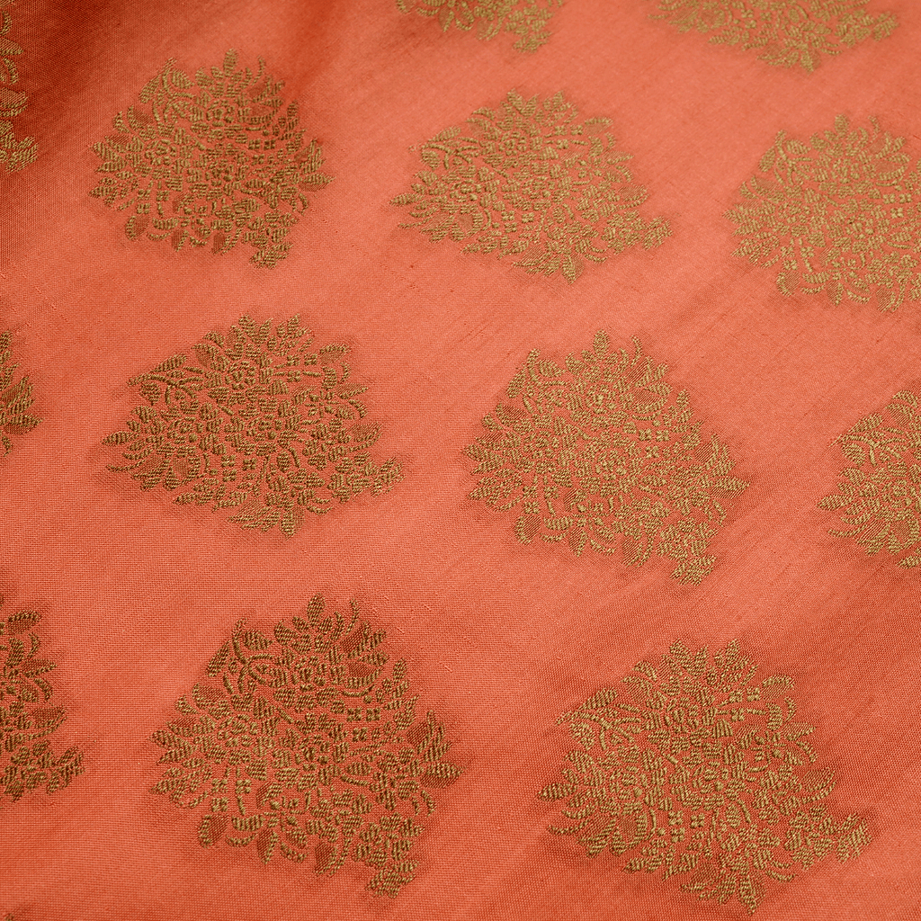 Gulnawaaz – Pure Katan Silk with Floral Bunch - Zahra Maham