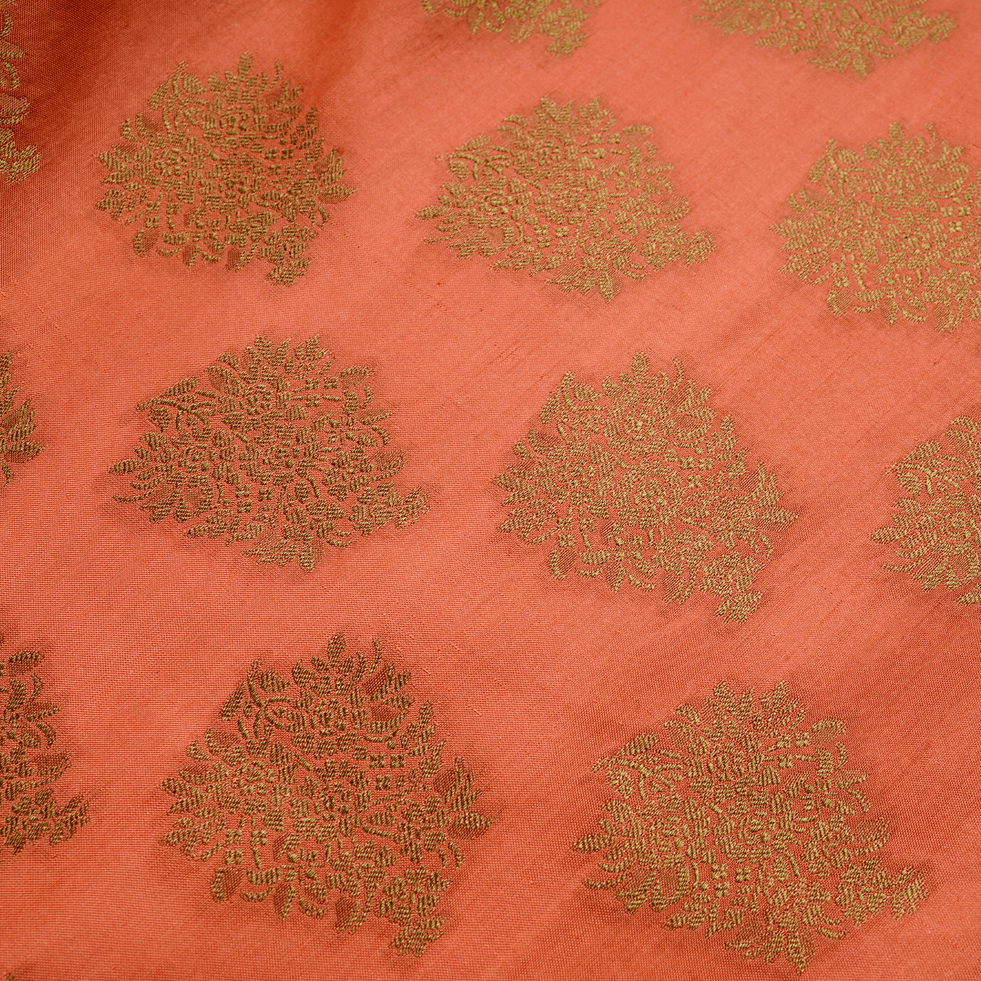 Gulnawaaz – Pure Katan Silk with Floral Bunch - Zahra Maham
