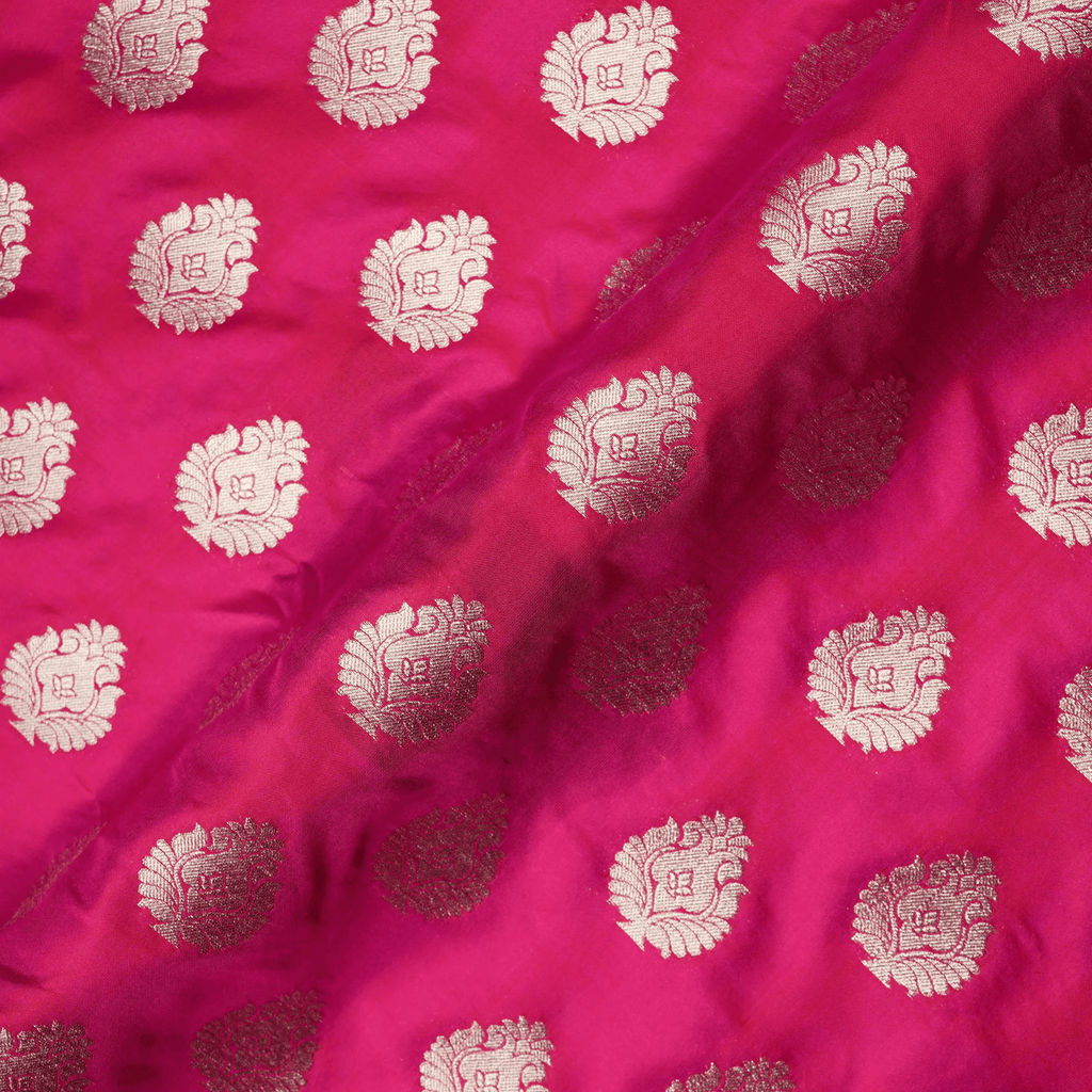 Gulraiz – Pure Poth Katan with Bunch Buti & Rose Gold Zari - Zahra Maham