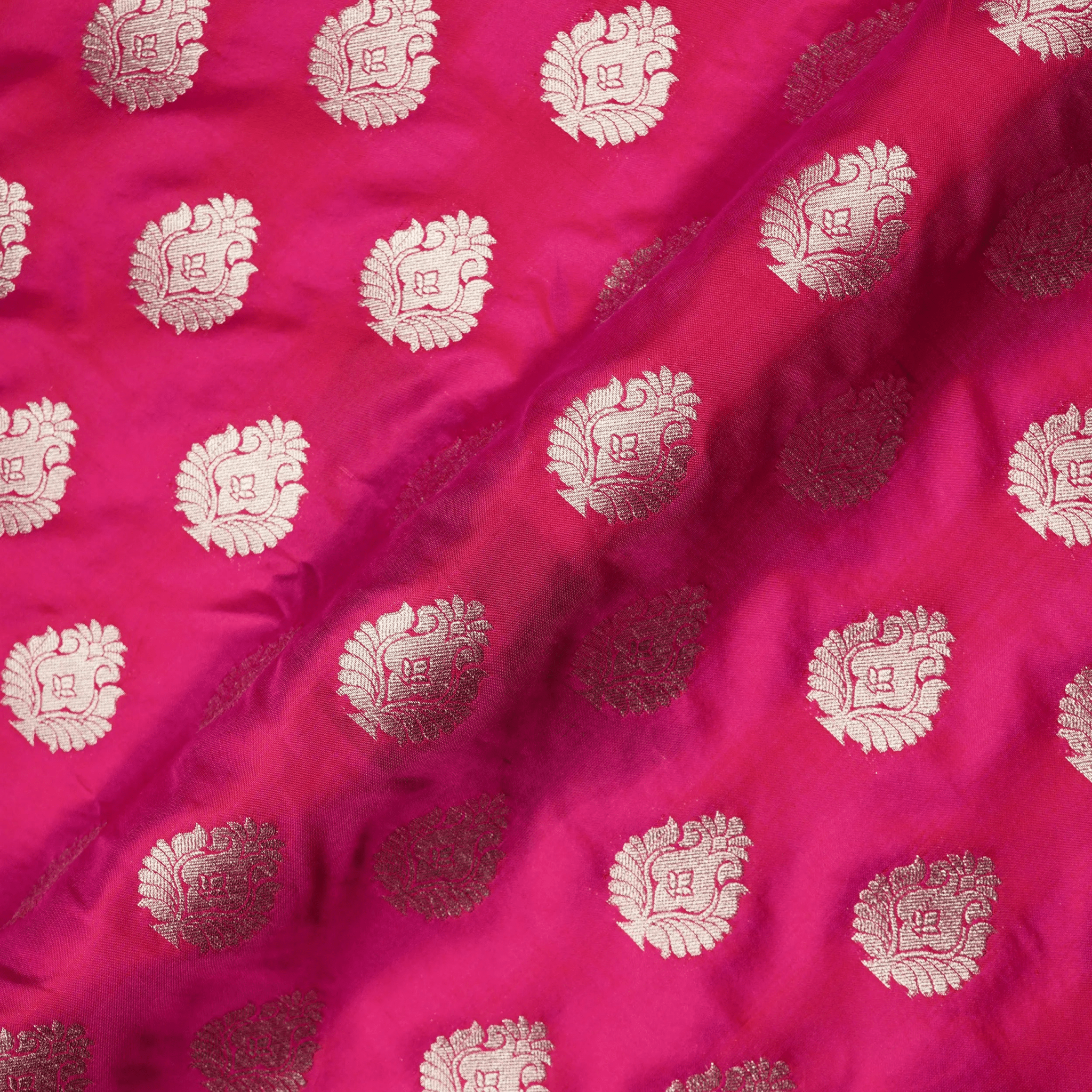 Gulraiz – Pure Poth Katan with Bunch Buti & Rose Gold Zari - Zahra Maham