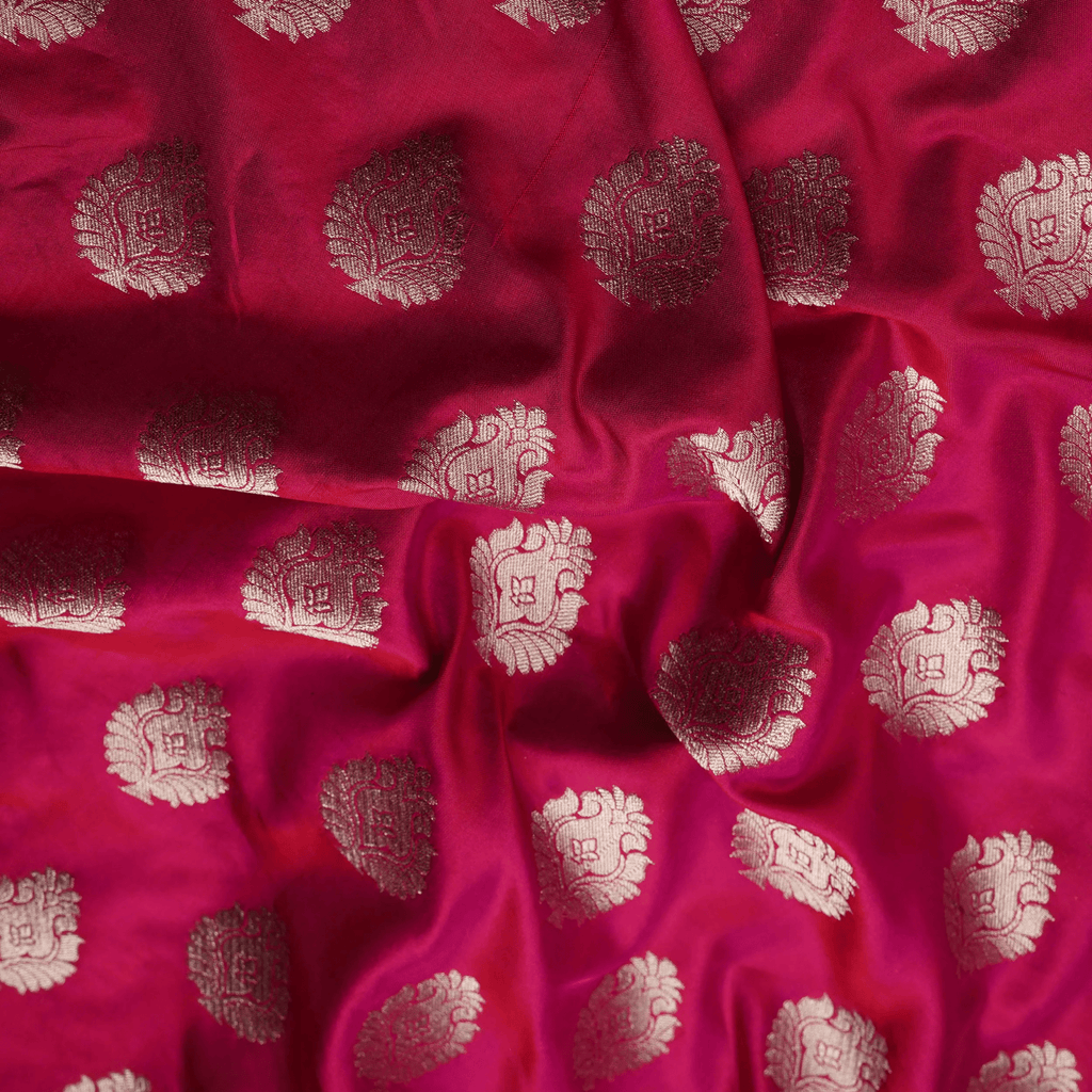 Gulraiz – Pure Poth Katan with Bunch Buti & Rose Gold Zari - Zahra Maham