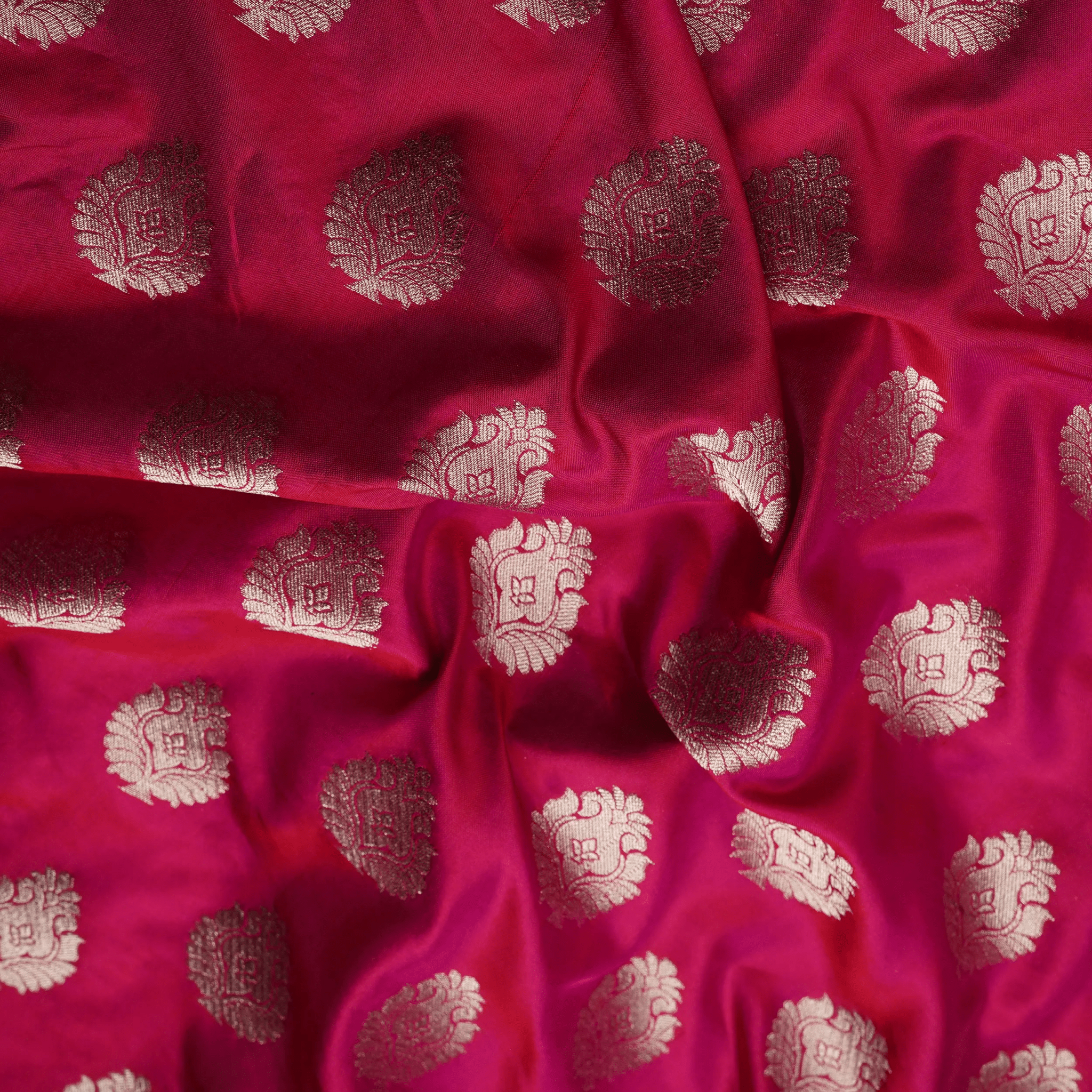 Gulraiz – Pure Poth Katan with Bunch Buti & Rose Gold Zari - Zahra Maham