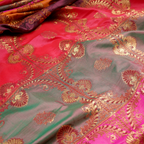 Gulro – Lightweight Katan with Floral Zari Work - Zahra Maham