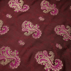 Gulrukh – Satin Jamawar Kamkhwab Fabric with Mughal Art - Zahra Maham