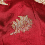 Gulzaar Self Jamawar Katan Satin with Floral Buti - Zahra Maham