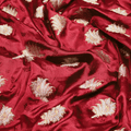 Gulzaar Self Jamawar Katan Satin with Floral Buti - Zahra Maham