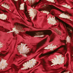Gulzaar Self Jamawar Katan Satin with Floral Buti - Zahra Maham
