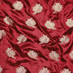 Gulzaar Self Jamawar Katan Satin with Floral Buti - Zahra Maham
