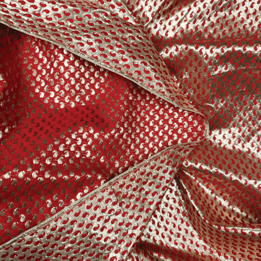 Resham-e-Benaras (Red) – Pure Indian Ghicha Silk