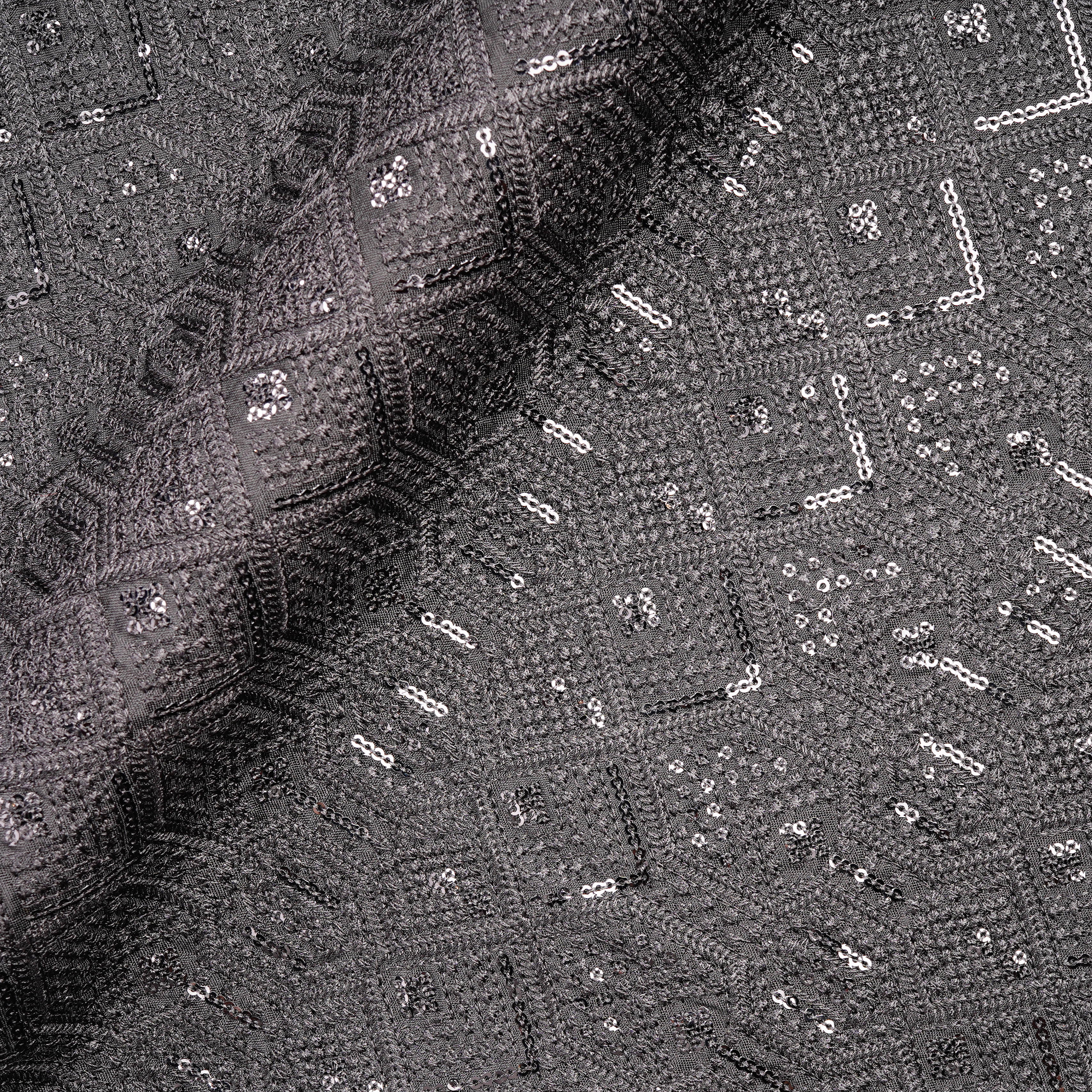 Parwaaz – PK Raw Silk Embroidery Fabric with Sitara Work