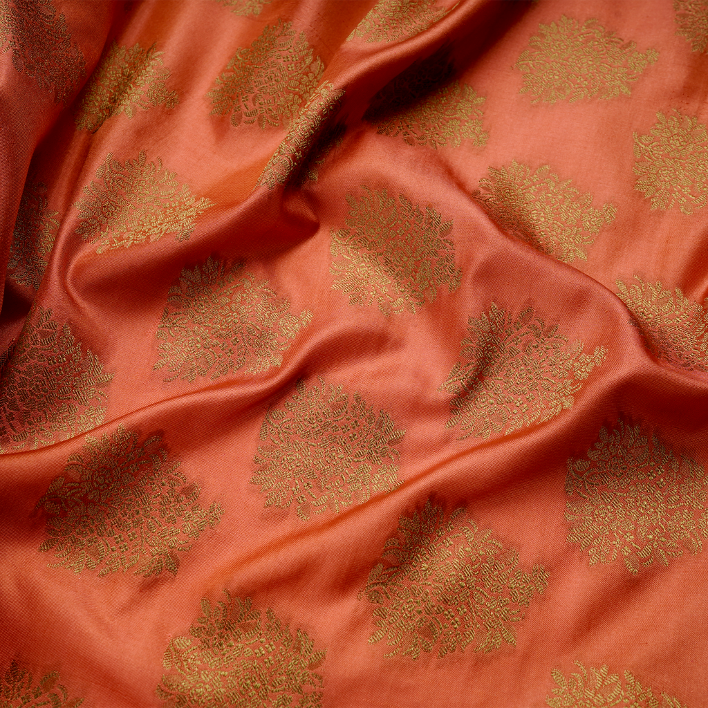 Gulnawaaz – Pure Katan Silk with Floral Bunch