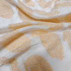 Hoor-e-Zari - Pure White Silk with Kundan Zari Art - Zahra Maham