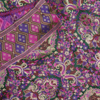 Indigo Jamawar Satin Zarbaft - Zahra Maham