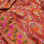 Indigo Jamawar Satin Zarbaft - Zahra Maham