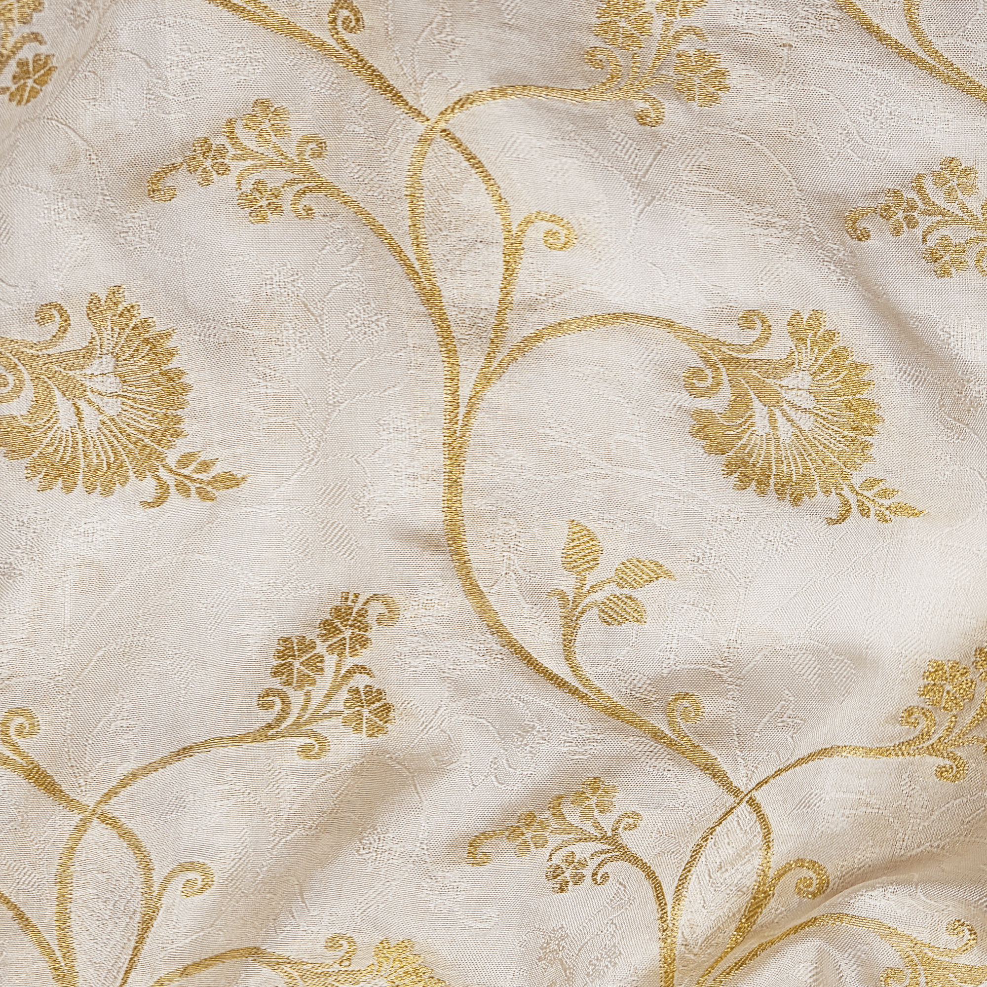 Aroojé Gulistan – Pure Katan Silk with Floral Jaal