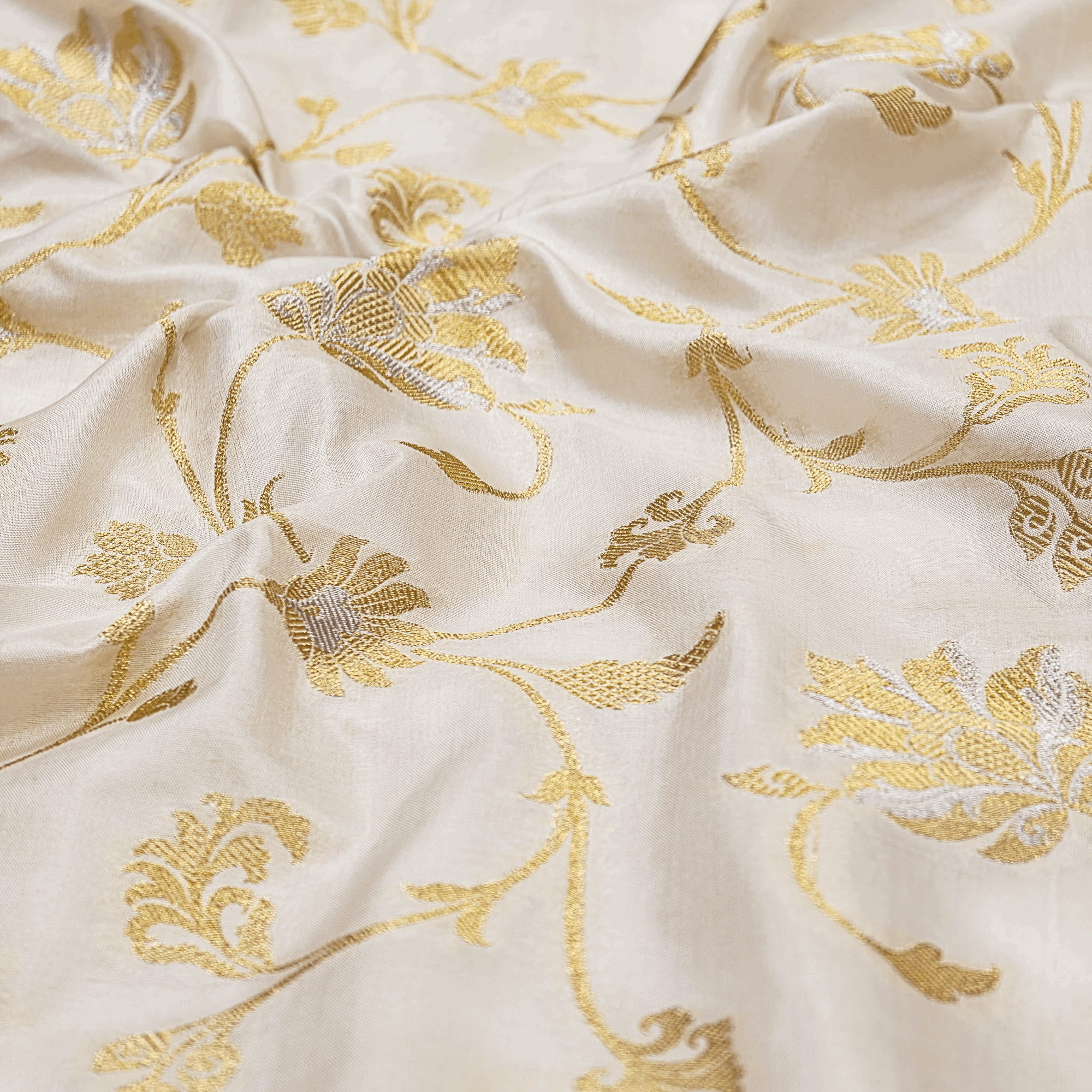 Lumière Mughal Jaal Pure Katan Silk