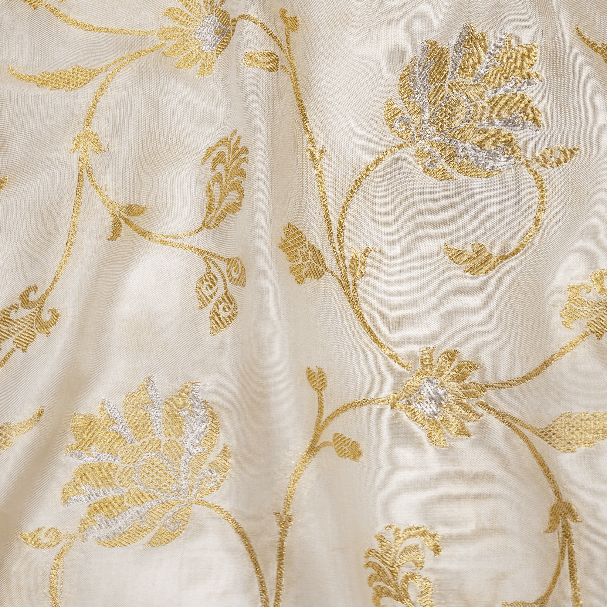 Lumière Mughal Jaal Pure Katan Silk