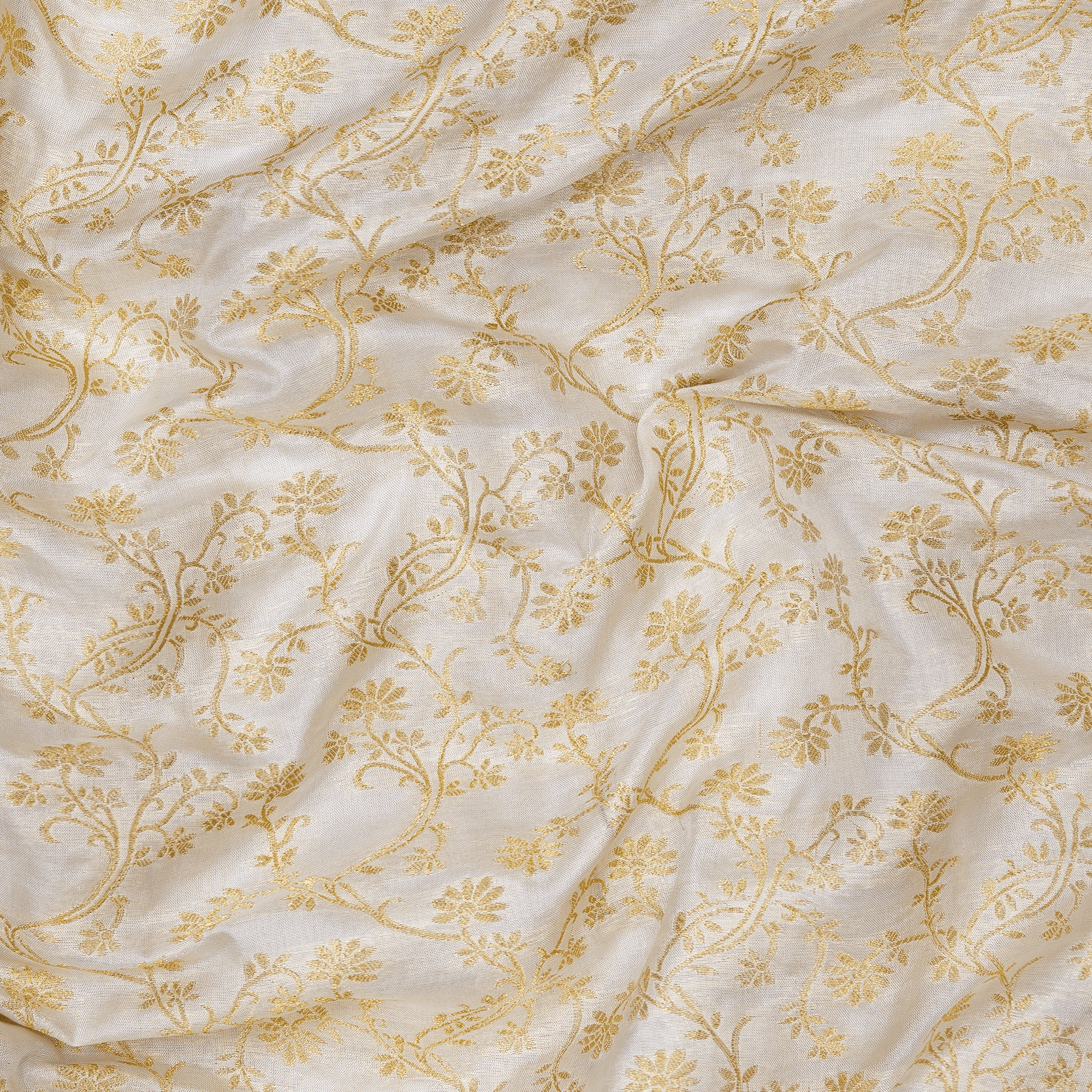 Fleuré Zarafshan – Pure Katan Silk with Floral Jaal