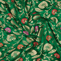 Guljaal-e-Khaalis (Dark Green) – Pure Katan Silk Floral Jaal