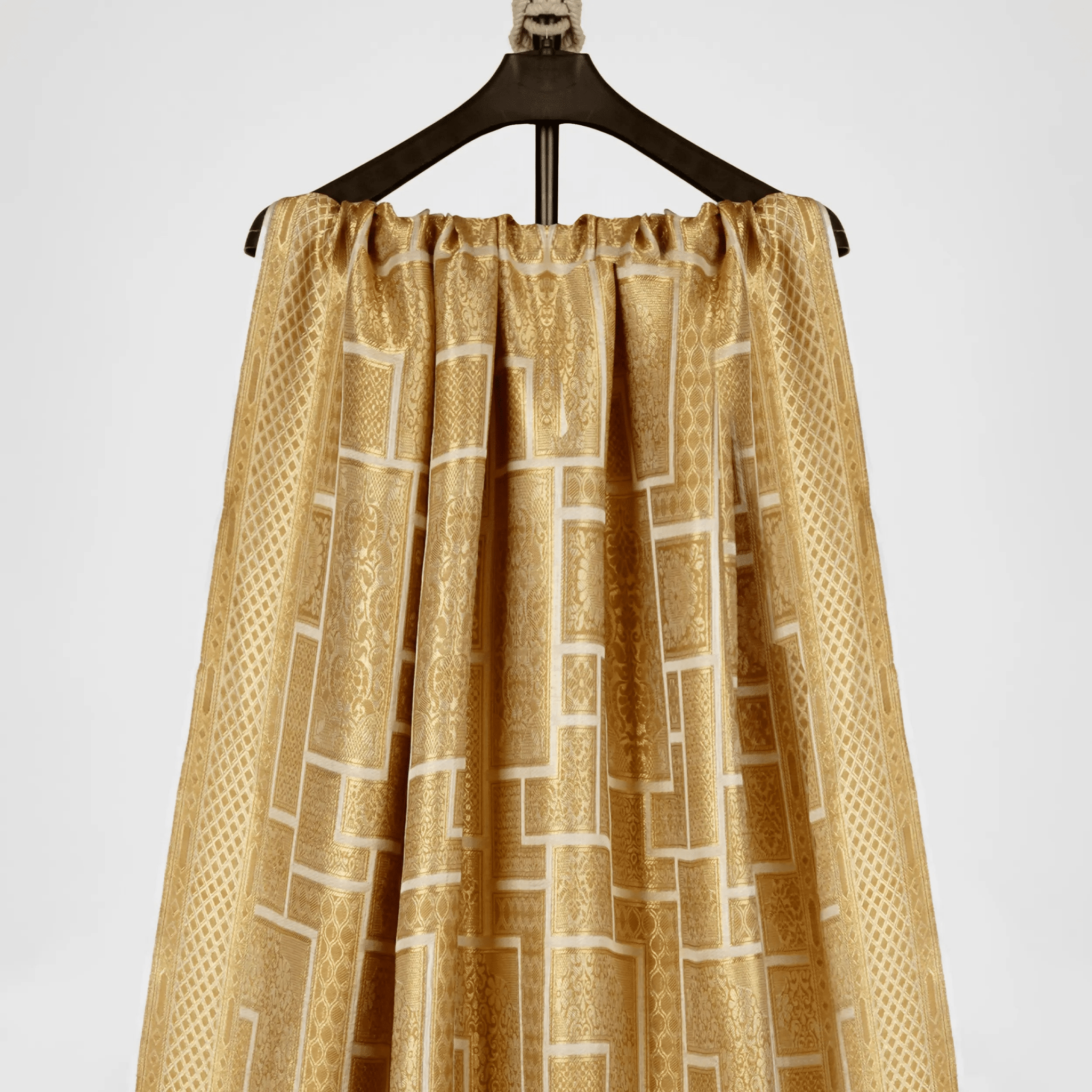 Kaar-e-Nafees – Chiffon Atlas Geometric Shawl - Zahra Maham