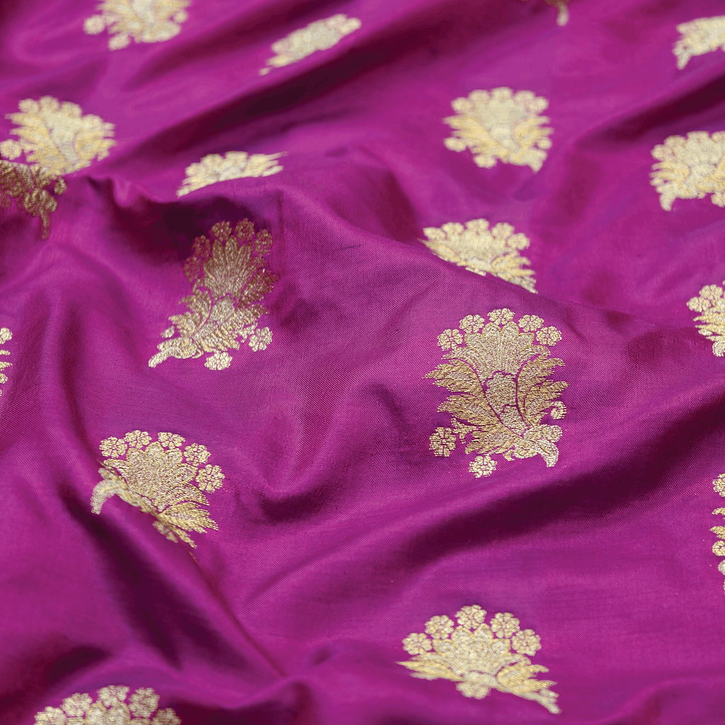 Mehrunisa Fleuristan Katan Silk (Purple)