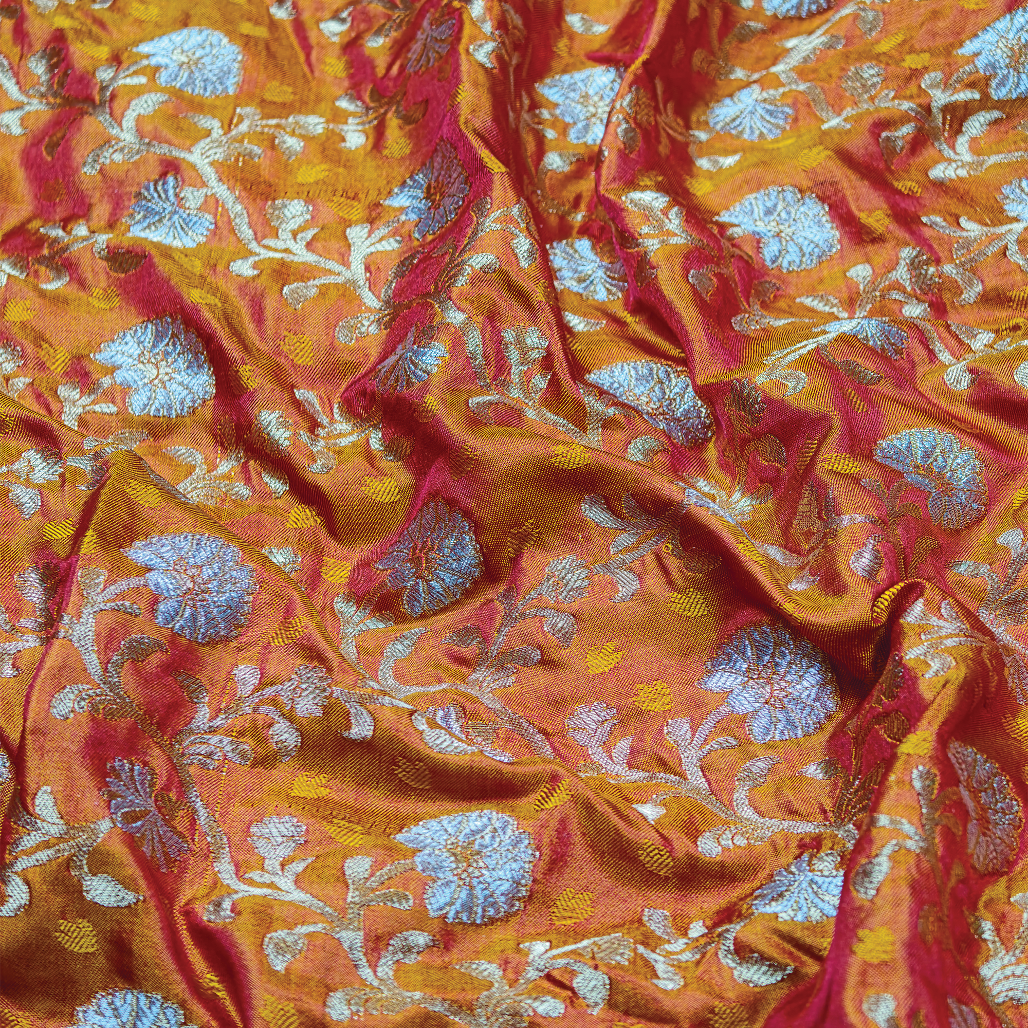 ZahabLume – Pure Katan Silk Dual Tone Silk Fabric