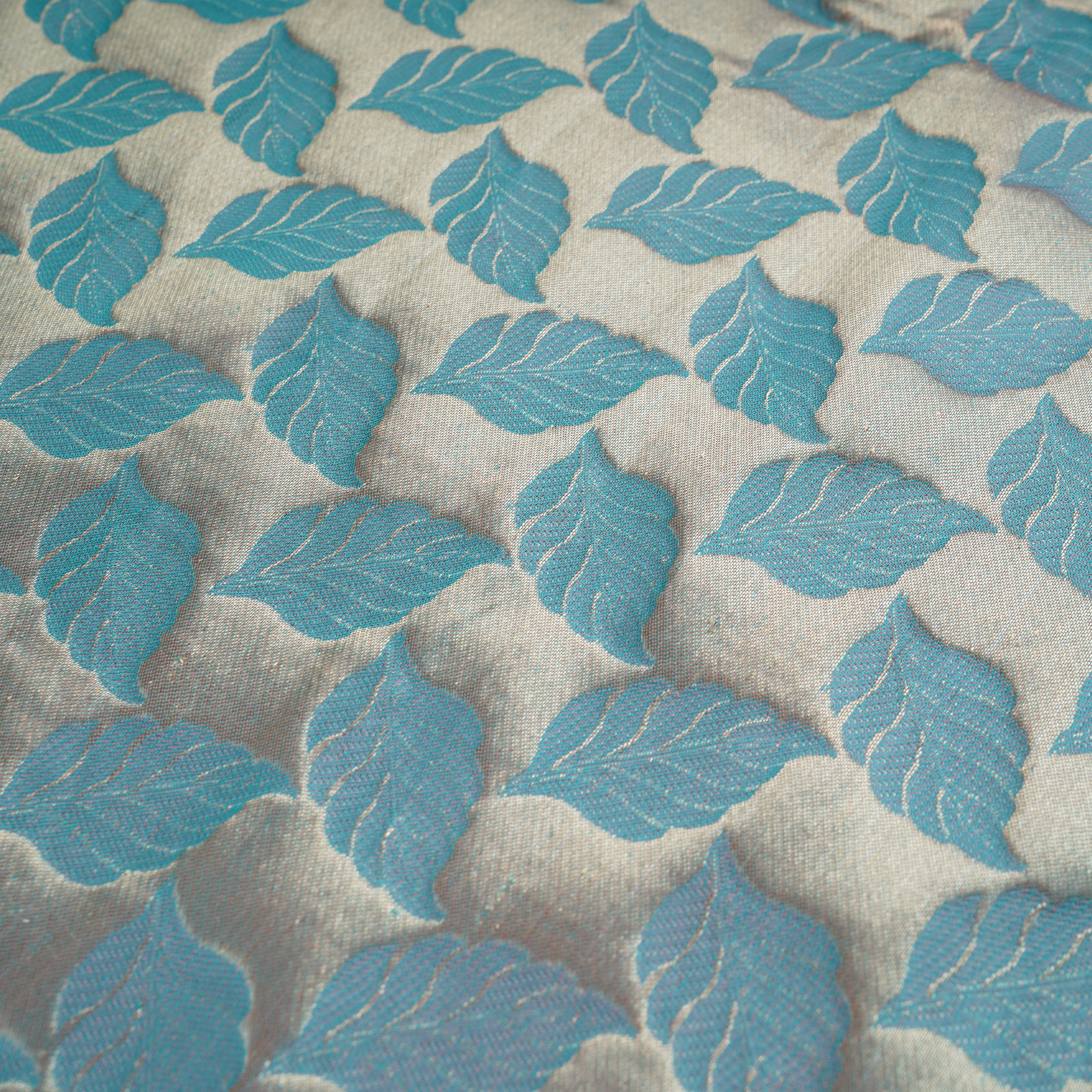 Naumeed – Pure Katan Satin with Leaf Pattern