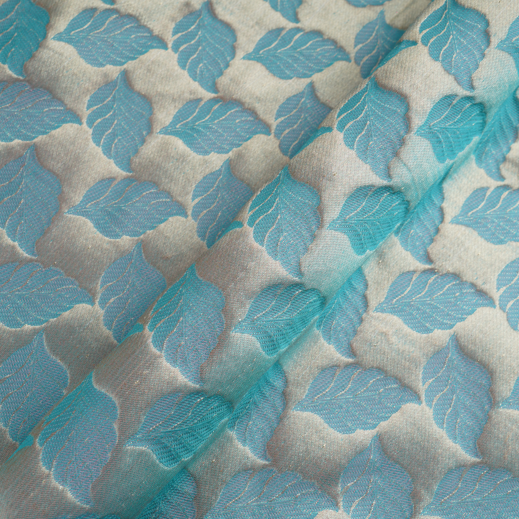 Naumeed – Pure Katan Satin with Leaf Pattern
